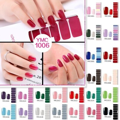 LADY KINDOM Stylish Solid Color Nail Polish Films Waterproo