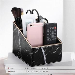 Multi-function Mble Leather Desk Stationery Organizer Penc
