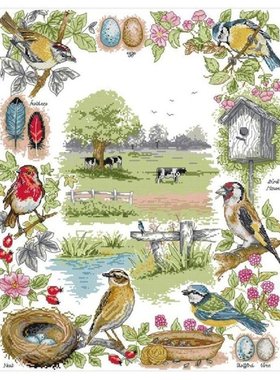 DIY Cross Stitch Counted Kit Stamped Kit 14CT Pre-Printed Fa