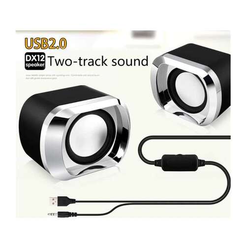 USB Wired Computer Speakers AUX Input USB Powered Bass Reinf