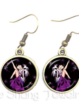 Vintage Yellow Background Betty Boop Series Pattern 16mm Rou