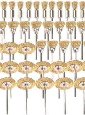 45 PC Brass Wire Wheel Brushes Wire Brushes Set for Accessor