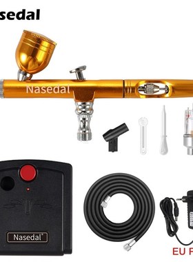 /Airbrush Compressor Kit Dual-Action 0.3mm Air Brush Paint S