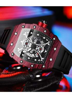 Men Skeleton Dial Sport Watches For Men Fashion Style Top Br