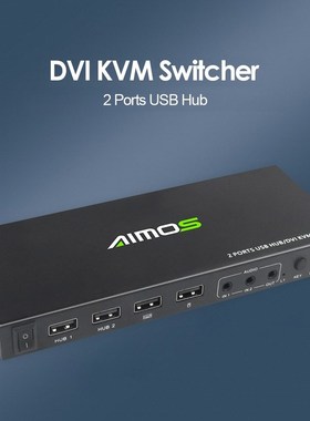SB HB DVI KVM Switch Adapter 2 in 1 Out SB 2.0 Selector for