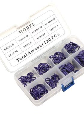 120Pcs HNBR Car Van Air Conditioning Rubber Washer O Ring Se