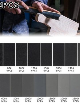 102Pcs 14*7.5cm Wet Dry Sandpaper Sheets 60 To 3000 Assorted