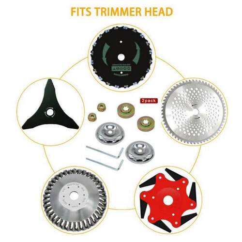8Pcs Garden Blade Adapter Kit Trimmer Brush Cutter Part For