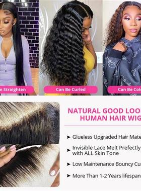 30 32Inch Loose Deep Wave 250 Density 13x4 Lace Frontal Huma