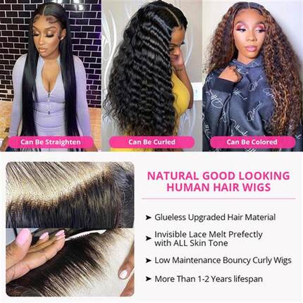 30 32Inch Loose Deep Wave 250 Density 13x4 Lace Frontal Huma