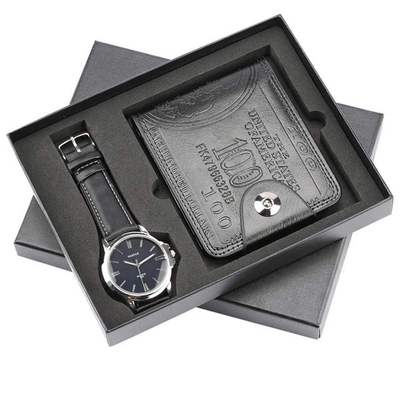 Men Luxury Watch Gifts Set For Wallet Quartz Wristwatch男士