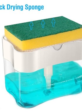 Portable Detergent Dispenser Set for Kitchen Dish Soap Box w