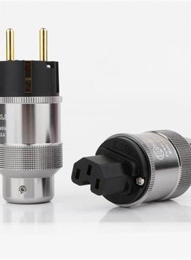 Mains Cable Pair Hi-End Krell Gold Plated EU Power Plug IEC