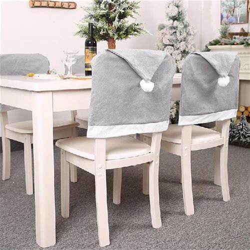 1pc Christmas Hat Chair Covers Xmas Table Dinner Chair Back