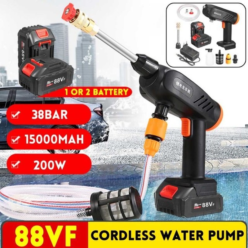 15000mAh 30Bar Wireless High Pressure Car Wash Water Spay Gu
