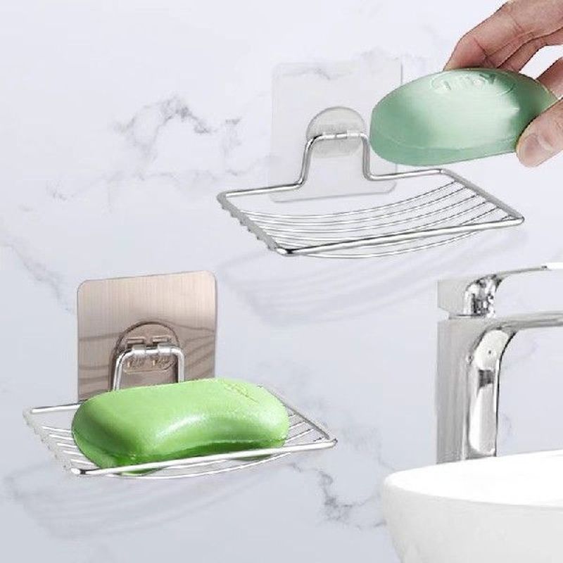 Stainless Steel Soap Dish Bathroom Storage Soap Rack Plate