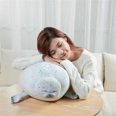 Angry Blob Seal Pillow Chubby 3D Novelty Sea Lion Doll Plush