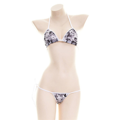 bikini 2019 Sexy Sling Lace printing Anime Comic girl Beach