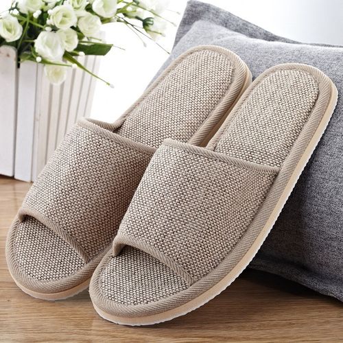 2020 Linen Shoes Women Household Slippers Indoor Floor Shoe