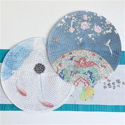 Round 38cm Chinese Style Non-slip Kitchen Placemat Coaster