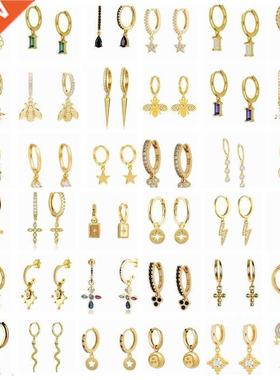 ROMAD Gold Silver Color Hoops Earrings For Women Pendientes