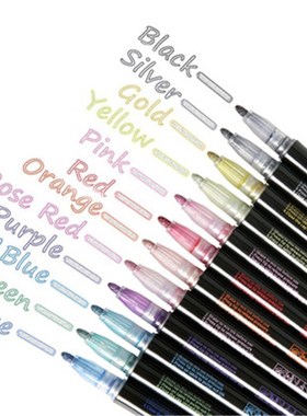 12 Colors DIY Album Scrapbooking Marker Pen Metallic Marker
