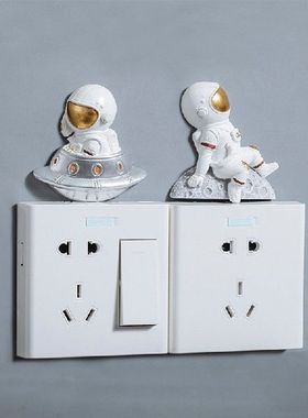 Wall switches are attached to the resin ornaments of the
