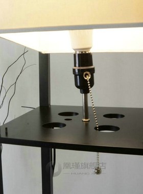 Modern LED Decorative Wooden Loft Floor Lamp Black White Sta