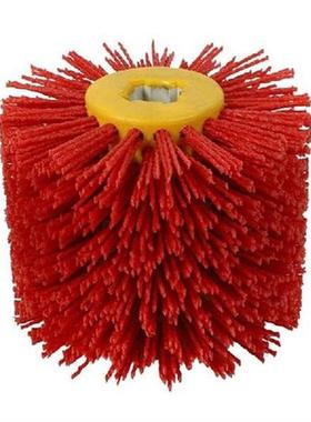 Red Abrasive Wire Drum Brushes Deburring Polishing Buffing