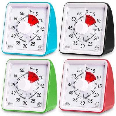 60 Minutes Analog Visual Timer Silent Countdown Clock Time M