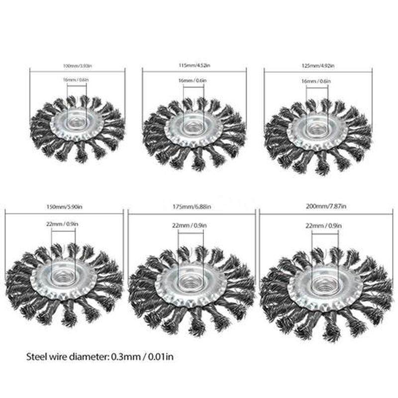 Knotted Bench Steel Wire Brush Deburring Derusting Angle Gri