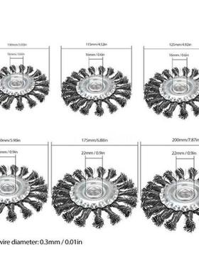 Knotted Bench Steel Wire Brush Deburring Derusting Angle Gri
