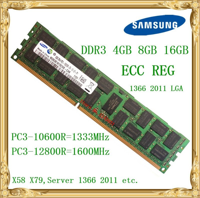 Samsung DDR3 4GB 8GB 16GB server memory 1333 1600MHz ECC REG