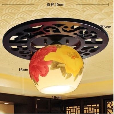 Ceiling Lamp Lighting Solid Wood Ceramic Living Room Corrido