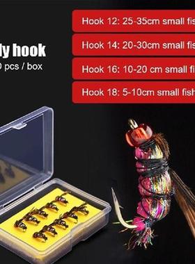 10pcs/box Sequins Bead Head Bionic Insects Fly Fishing