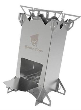 Portable Backpacking Stove Stainless Steel Foldable Stove