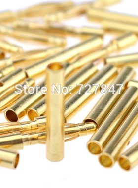 20pcs/lot (10 pair) 2.0mm 3.5mm 4.0mm Gold Bullet Banana Con