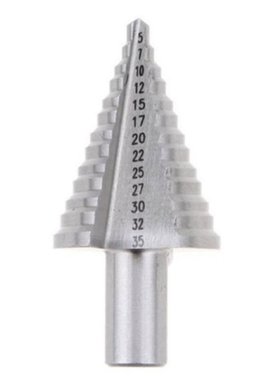 13 Step HSS Spiral Grooved Conical Cone Drill Bit Hole Cutte