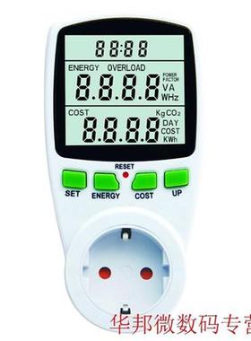 UK/US/EU Plug Consumption Measuring Socket Digital Wattmet P