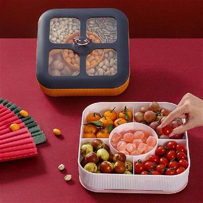Snack Serving Tray Multi-Compartment Food Fruit Storage Box