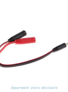 2 in 1 Splitter 4 Pole Male 3.5mm Audio Cable Adapter Earpho