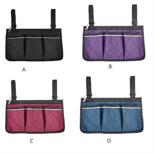 Wheelchair Side Bag Reflective Armrest Side Pouch Hanging