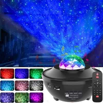 Colorful Starry Sky Projector Night Light Ocean Wave Star Pr
