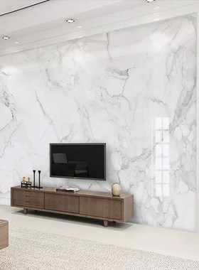 Photo Wallpaper Modern Simple White Marble Texture Murals Li