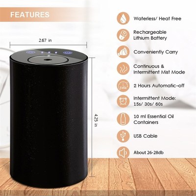 Essential oil diffuser car  air freshener aroma Waterless us