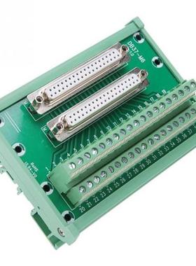 DB37-M6 Terminal Block Double Female Head DIN Rail Mount Int