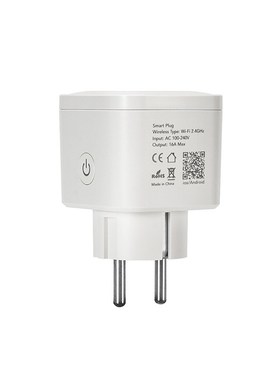 Tuya WiFi EU Smart Plug 16A 220V Adapter Wireless Remote Vo