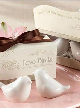 10sets Hot Sales Ceramic Love Birds Salt Pepper Creative