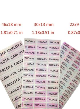 Colorful Personalized Name Stickers Students Labels Customiz