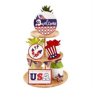 Decorative Lightweight Independence Day Ornament Tray Decor